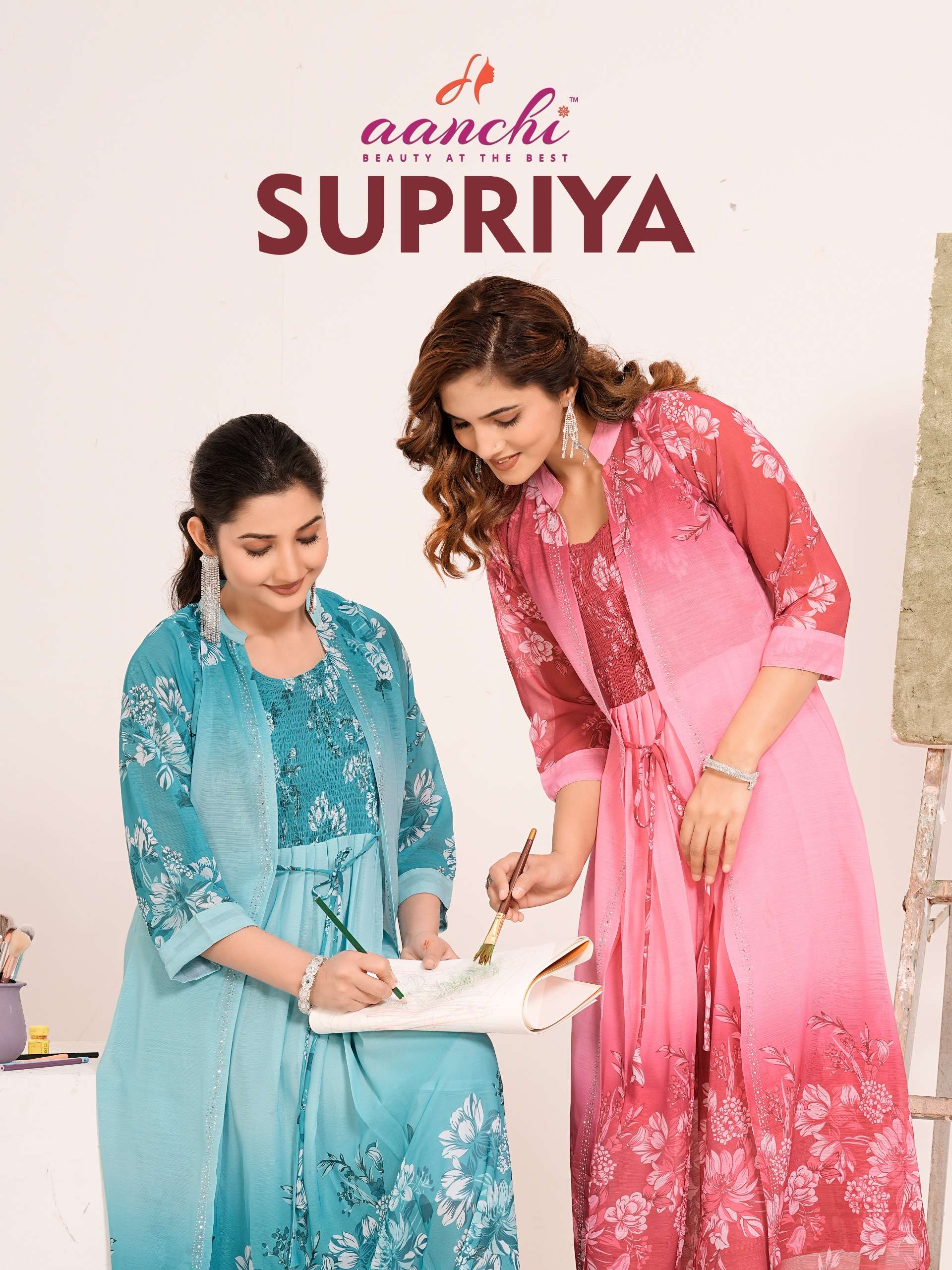 Aanchi presents supriya fancy kurti wholesale supplier Gujarat