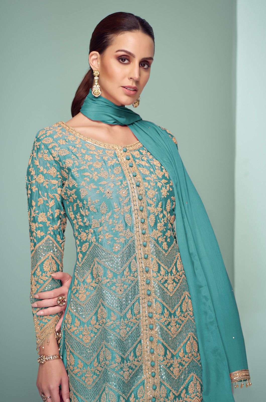 Crown platinum by gulkayra designer wholesale supplier Surat 
