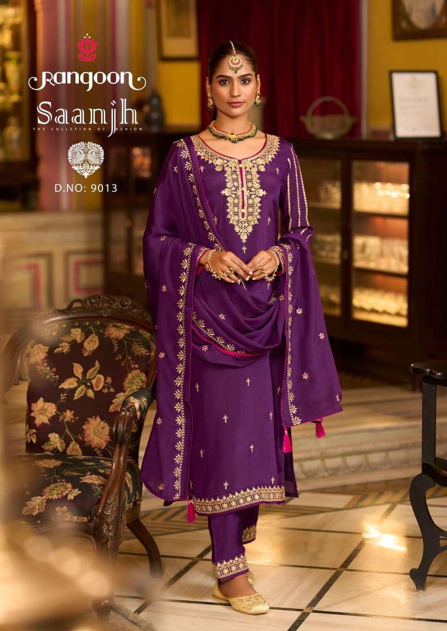 Saanjh by rangoon designer suit wholesale supplier and dealer Gujarat 