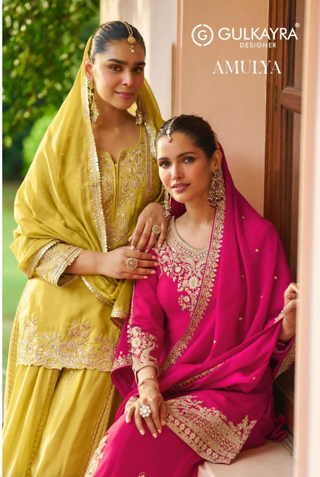 Amulya Designer Chinon Suit Set by Gulkayra