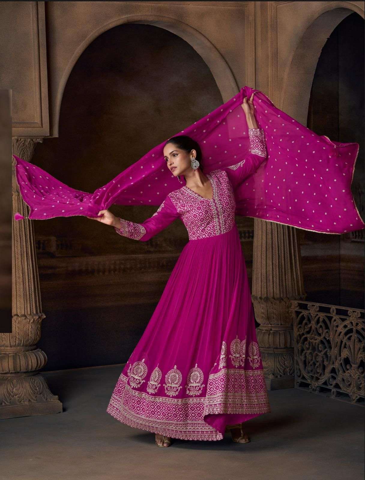 Sayuri Designer Saadgi 3 Piece Ready to Ship Festive Gown Set