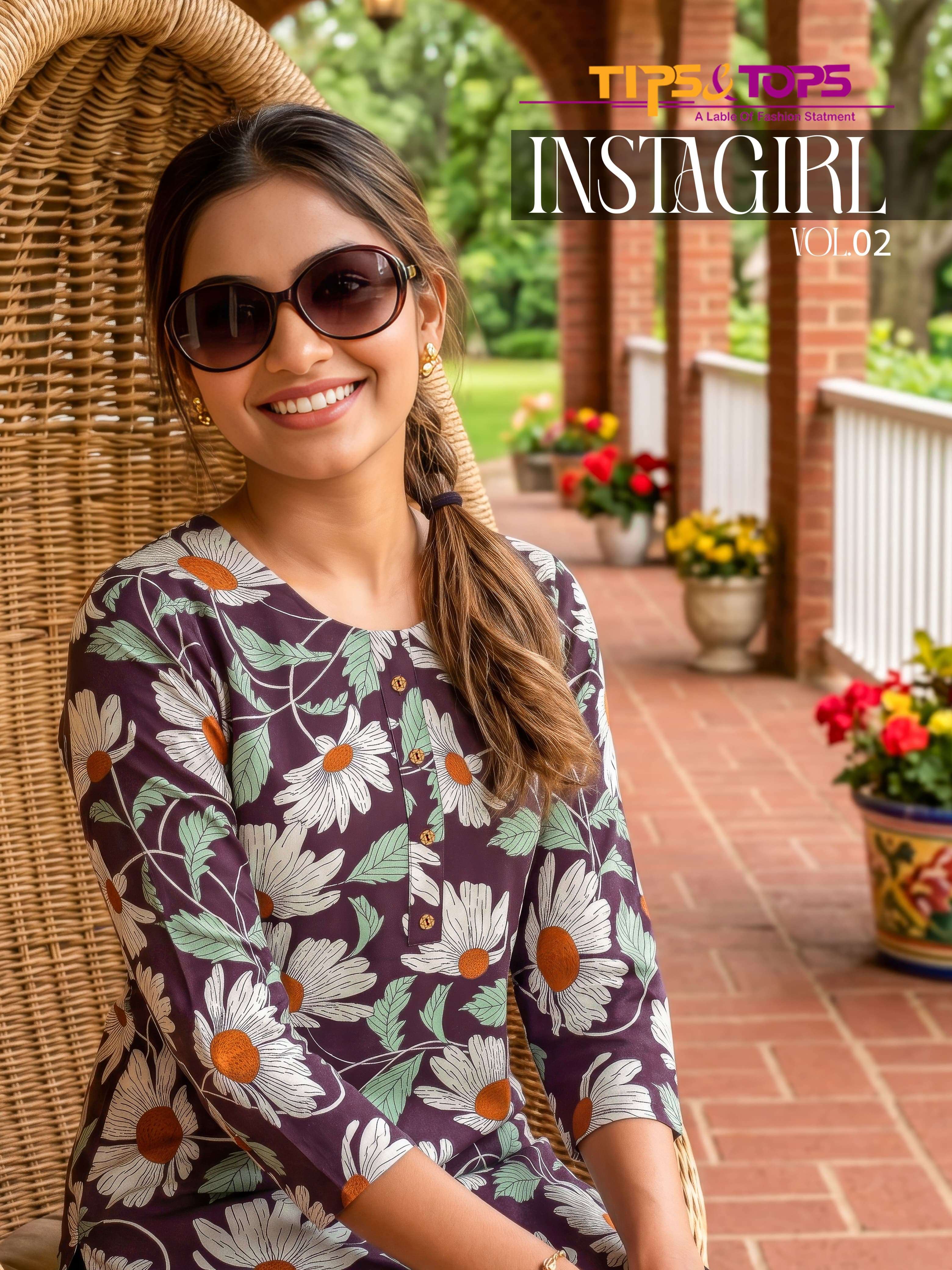 Instagirl Cord Set by Tips & Tops | Heavy Rayon Print Co-Ord Set for Women