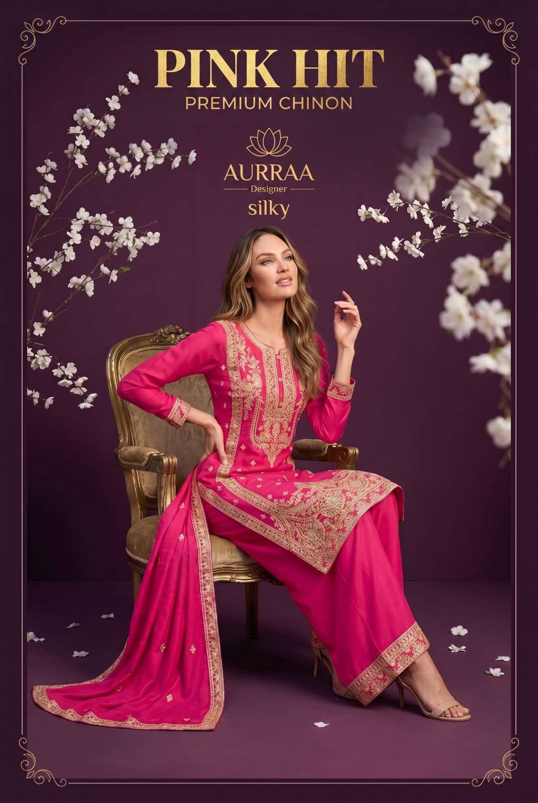 Silky aurraa Designer suit for women wholesale supplier Gujarat