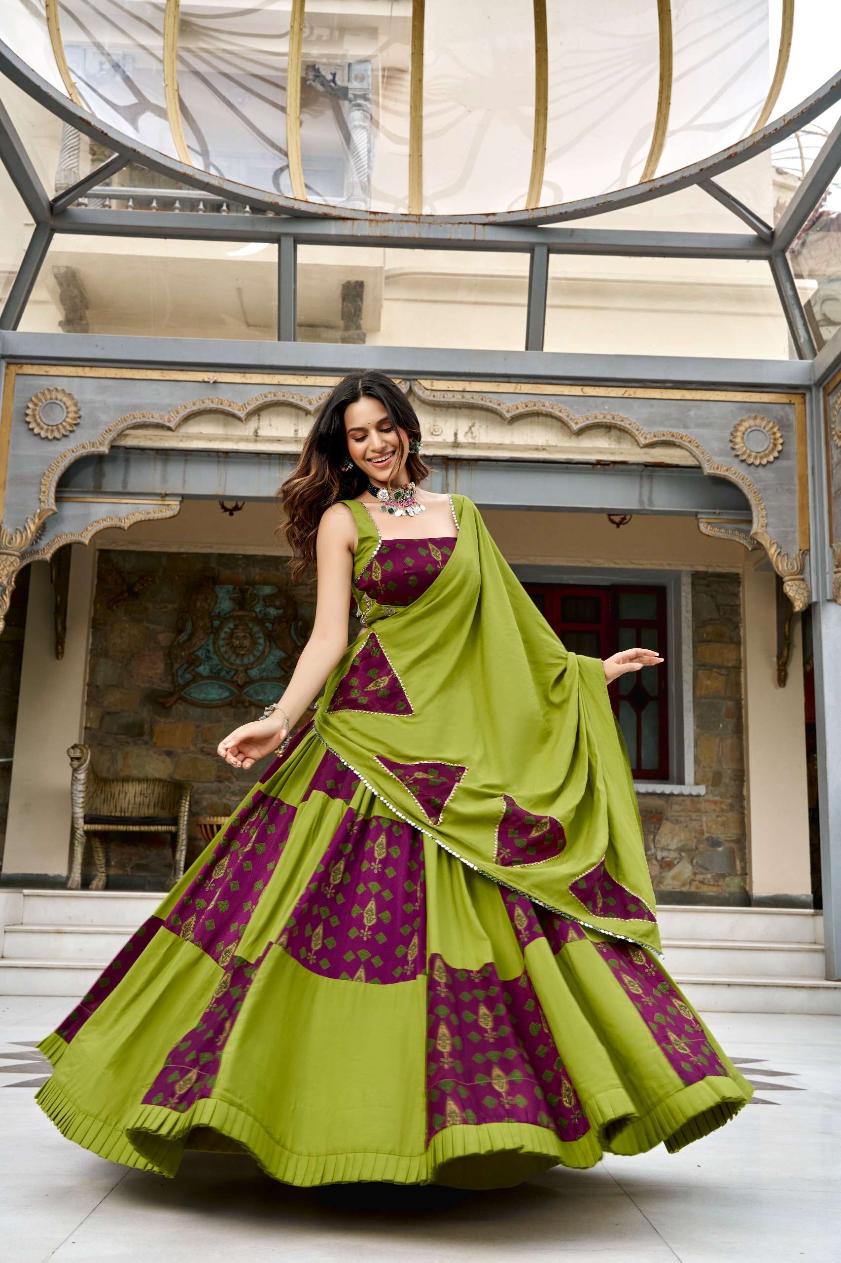 Navratri Collection 2026 Saybo Ajrakh Print Lehenga
